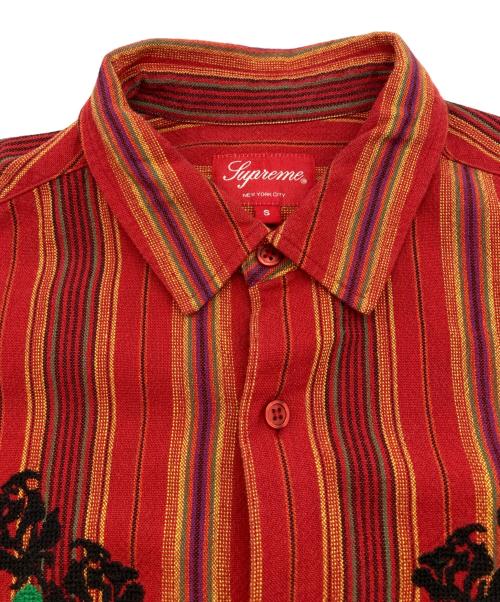 SUPREME（シュプリーム）Supreme (シュプリーム) 23SS Needlepoint S/S Shirt レッド サイズ:Sの古着・服飾アイテム