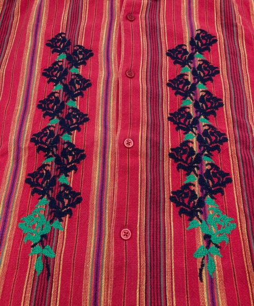 SUPREME（シュプリーム）Supreme (シュプリーム) 23SS Needlepoint S/S Shirt レッド サイズ:Sの古着・服飾アイテム