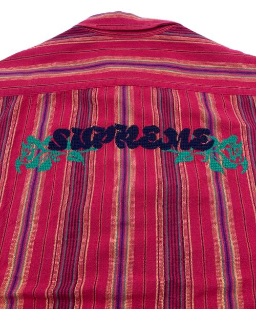 SUPREME（シュプリーム）Supreme (シュプリーム) 23SS Needlepoint S/S Shirt レッド サイズ:Sの古着・服飾アイテム