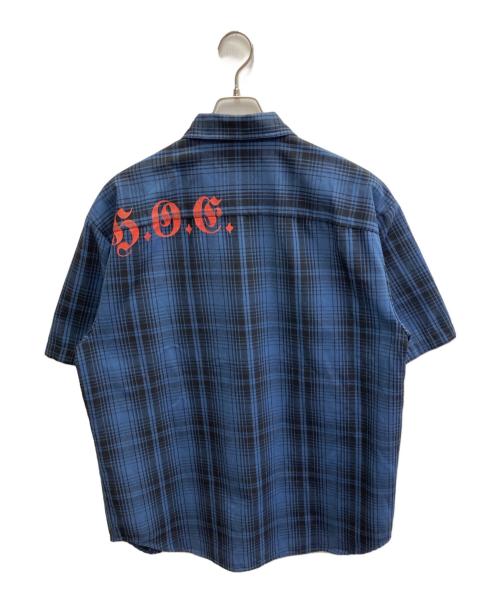 SUPREME（シュプリーム）Supreme (シュプリーム) Bernadette Corporation (バーナデット コーポレーション) S/S Work Shirts ブルー サイズ:Sの古着・服飾アイテム