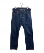 LEVI'S PReMIUMリーバイス プレミアム）の古着「ボタンフライ ストレート ジーンズ」｜ネイビー
