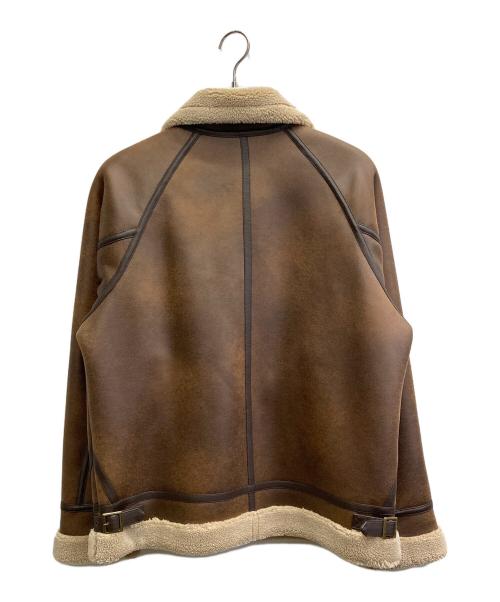 KBF（ケービーエフ）KBF (ケービーエフ) エコレザームートンジャケット ブラウン サイズ:ONEの古着・服飾アイテム