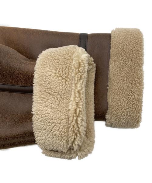 KBF（ケービーエフ）KBF (ケービーエフ) エコレザームートンジャケット ブラウン サイズ:ONEの古着・服飾アイテム