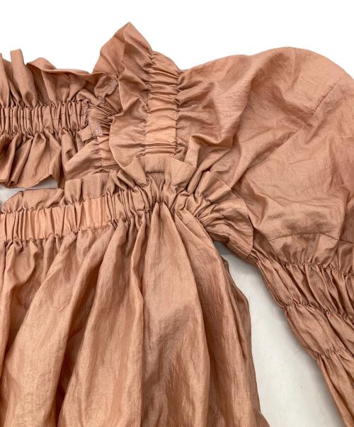 HOUGA（ホウガ）HOUGA (ホウガ) kiki blouse ピンク サイズ:FREEの古着・服飾アイテム