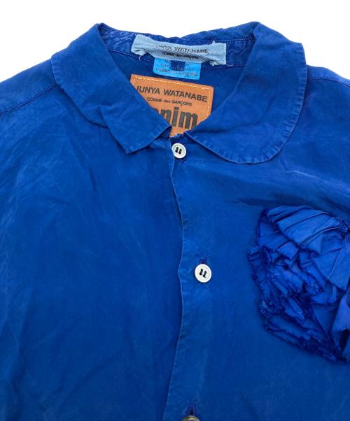 JUNYA WATANABE CDG DENIM（ジュンヤワタナベ コムデギャルソン デニム）JUNYA WATANABE CDG DENIM (ジュンヤワタナベ コムデギャルソン デニム) フリルシャツ ブルー サイズ:XSの古着・服飾アイテム