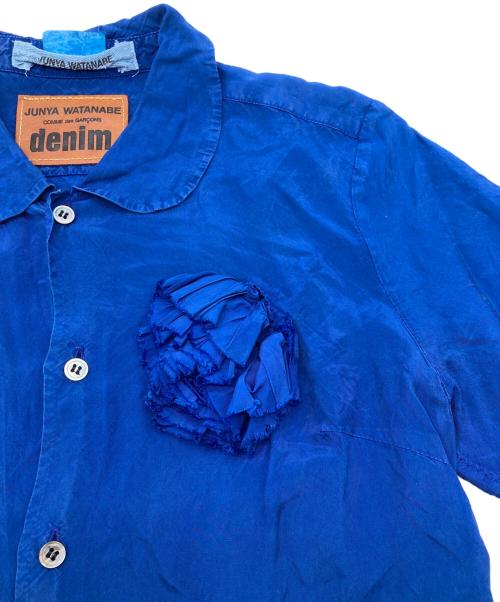 JUNYA WATANABE CDG DENIM（ジュンヤワタナベ コムデギャルソン デニム）JUNYA WATANABE CDG DENIM (ジュンヤワタナベ コムデギャルソン デニム) フリルシャツ ブルー サイズ:XSの古着・服飾アイテム