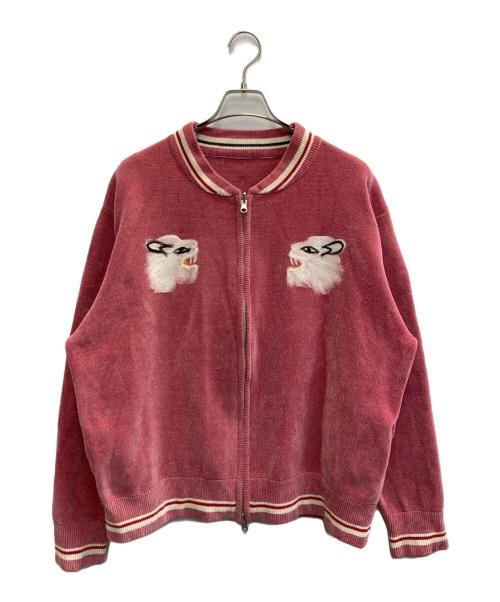 DAIRIKU（ダイリク）DAIRIKU (ダイリク) Needle Punch Reversible Ska Knit ピンク サイズ:Mの古着・服飾アイテム