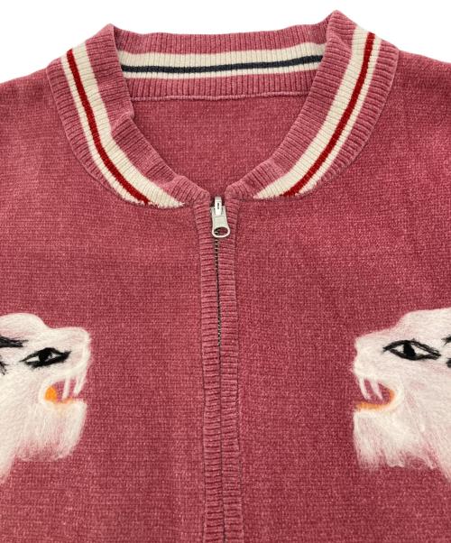 DAIRIKU（ダイリク）DAIRIKU (ダイリク) Needle Punch Reversible Ska Knit ピンク サイズ:Mの古着・服飾アイテム