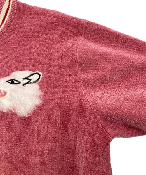 DAIRIKU（ダイリク）DAIRIKU (ダイリク) Needle Punch Reversible Ska Knit ピンク サイズ:Mの古着・服飾アイテム