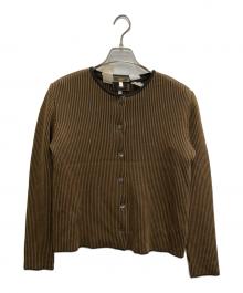 FENDI（フェンディ）の古着「アンサンブル リブニットカーディガン」｜ブラウン×ブラック