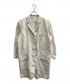 ISSEY MIYAKEイッセイミヤケ）の古着「リネンハーフコート」｜ホワイト