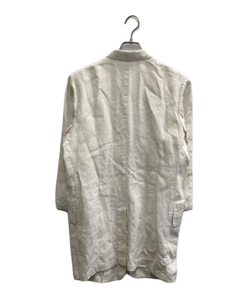 ISSEY MIYAKE（イッセイミヤケ）ISSEY MIYAKE (イッセイミヤケ) リネンハーフコート ホワイト サイズ:9の古着・服飾アイテム