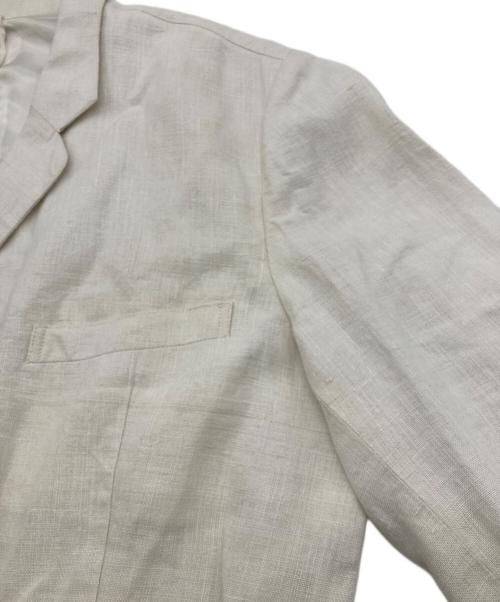 ISSEY MIYAKE（イッセイミヤケ）ISSEY MIYAKE (イッセイミヤケ) リネンハーフコート ホワイト サイズ:9の古着・服飾アイテム