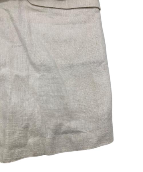 ISSEY MIYAKE（イッセイミヤケ）ISSEY MIYAKE (イッセイミヤケ) リネンハーフコート ホワイト サイズ:9の古着・服飾アイテム