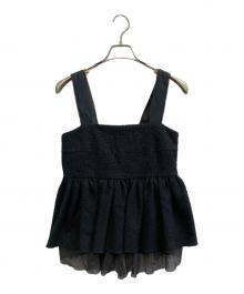 Curensology（カレンソロジー）の古着「ツールレイヤードツイードビスチェ ツイーディービスチェ」｜ブラック