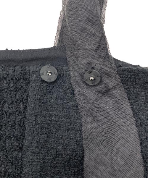 Curensology（カレンソロジー）Curensology (カレンソロジー) ツールレイヤードツイードビスチェ ツイーディービスチェ ブラック サイズ:FREEの古着・服飾アイテム