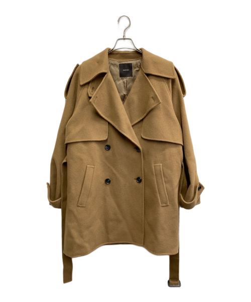 anuans（アニュアンス）anuans (アニュアンス) リバーウールミドルトレンチコート ブラウン サイズ:Fの古着・服飾アイテム