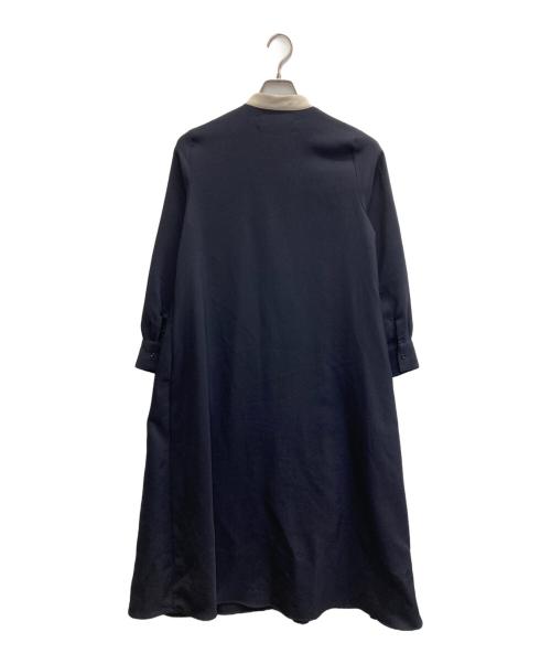 SHIPS（シップス）SHIPS (シップス) ダブルクロス Aライン シャツワンピース ネイビー サイズ:FREEの古着・服飾アイテム