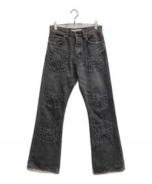 DAIRIKU（ダイリク）の古着「"RIBBON" VINTAGE DENIM PANTS」｜グレー