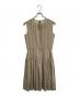 FOXEY NEWYORK (フォクシーニューヨーク) ノースリーブワンピース ベージュ サイズ:40：14000円