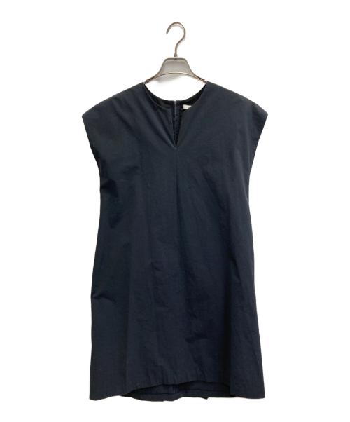 FOXEY NEWYORK（フォクシーニューヨーク）FOXEY NEWYORK (フォクシーニューヨーク) ノースリーブワンピース ネイビー サイズ:40の古着・服飾アイテム