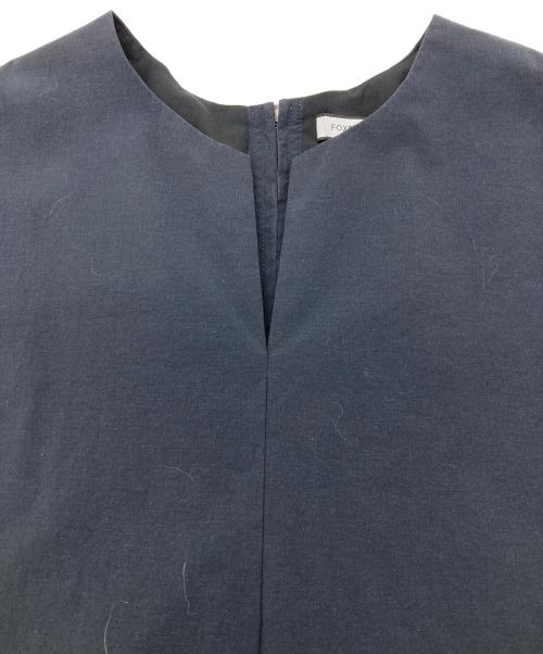 FOXEY NEWYORK（フォクシーニューヨーク）FOXEY NEWYORK (フォクシーニューヨーク) ノースリーブワンピース ネイビー サイズ:40の古着・服飾アイテム