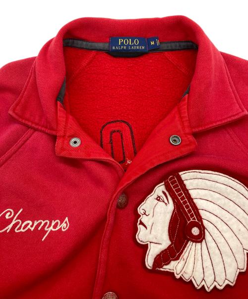 POLO RALPH LAUREN（ポロ・ラルフローレン）POLO RALPH LAUREN (ポロ・ラルフローレン) スウェットスタジャン レッド サイズ:Mの古着・服飾アイテム