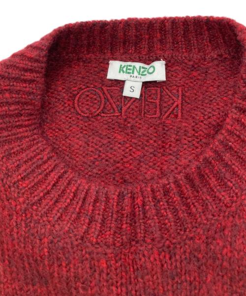 KENZO（ケンゾー）KENZO (ケンゾー) Tigar Head Knit レッド サイズ:Sの古着・服飾アイテム