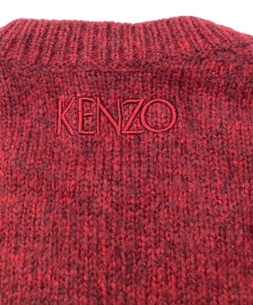 KENZO（ケンゾー）KENZO (ケンゾー) Tigar Head Knit レッド サイズ:Sの古着・服飾アイテム