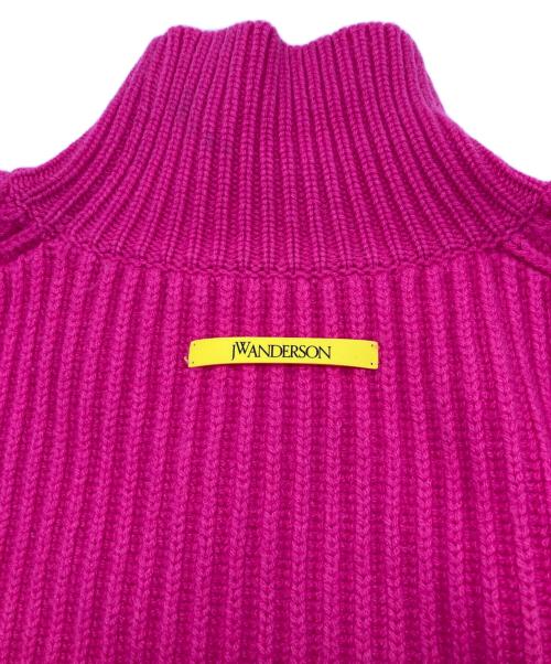 J.W.ANDERSON（ジェイダブリューアンダーソン）J.W.ANDERSON (ジェイダブリューアンダーソン) ラグランスリーブ タートルネック セーター ピンク サイズ:Mの古着・服飾アイテム