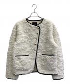 anuansアニュアンス）の古着「25AW ECOPELパイピングボアジャケット」｜ホワイト