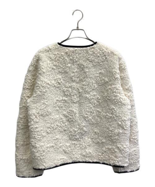 anuans（アニュアンス）anuans (アニュアンス) 25AW ECOPELパイピングボアジャケット ホワイト サイズ:2の古着・服飾アイテム