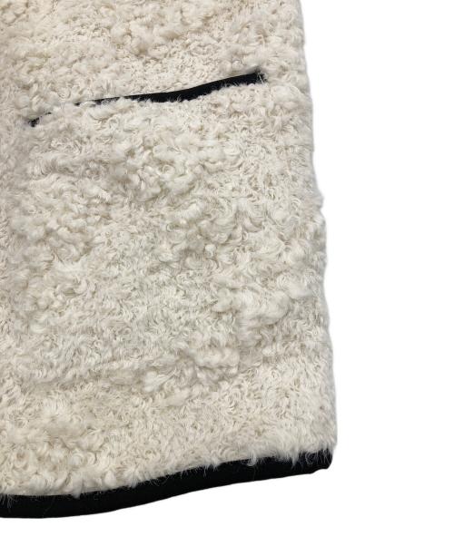 anuans（アニュアンス）anuans (アニュアンス) 25AW ECOPELパイピングボアジャケット ホワイト サイズ:2の古着・服飾アイテム