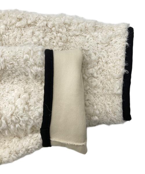 anuans（アニュアンス）anuans (アニュアンス) 25AW ECOPELパイピングボアジャケット ホワイト サイズ:2の古着・服飾アイテム