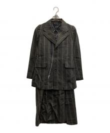 COMME des GARCONS（コムデギャルソン）の古着「00AW ウールストライプ セットアップ」｜ブラウン