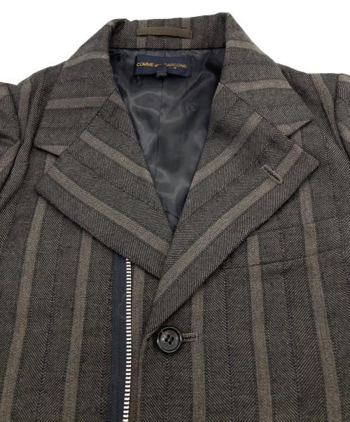 COMME des GARCONS（コムデギャルソン）COMME des GARCONS (コムデギャルソン) 00AW ウールストライプ セットアップ ブラウン サイズ:Sの古着・服飾アイテム