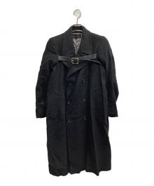 COMME des GARCONS（コムデギャルソン）の古着「00AW ウールダブルコート」｜ブラック
