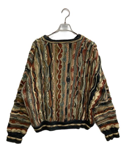 J.Ferrar（ジェイフェラー）J.Ferrar (ジェイフェラー) 3Dニット ブラウン サイズ:XLの古着・服飾アイテム