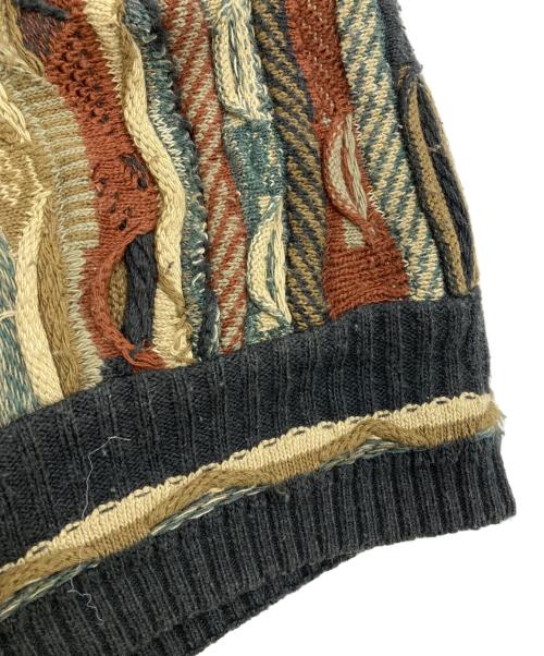 J.Ferrar（ジェイフェラー）J.Ferrar (ジェイフェラー) 3Dニット ブラウン サイズ:XLの古着・服飾アイテム