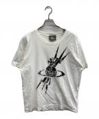 Vivienne Westwood manヴィヴィアン ウェストウッド マン）の古着「“LIGHTING BOLTS” ビッグ Tシャツ」｜ホワイト