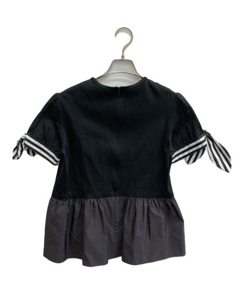 BORDERS at BALCONY（ボーダーズアットバルコニー）BORDERS AT BALCONY (ボーダーズアットバルコニー) BALLERINA TOP 別注 ネイビー サイズ:38の古着・服飾アイテム