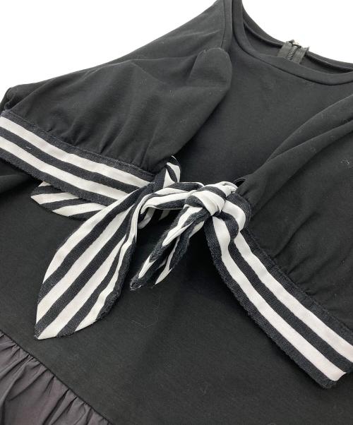 BORDERS at BALCONY（ボーダーズアットバルコニー）BORDERS AT BALCONY (ボーダーズアットバルコニー) BALLERINA TOP 別注 ネイビー サイズ:38の古着・服飾アイテム