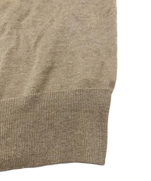 MACPHEE（マカフィー）MACPHEE (マカフィー) リネンクルーネックカーディガン ベージュ サイズ:S 未使用品の古着・服飾アイテム