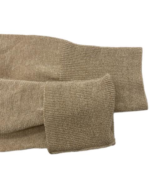 MACPHEE（マカフィー）MACPHEE (マカフィー) リネンクルーネックカーディガン ベージュ サイズ:S 未使用品の古着・服飾アイテム