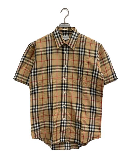 Burberry's（バーバリーズ）Burberry's (バーバリーズ) ノバチェック リネンコットンシャツ ベージュ サイズ:Mの古着・服飾アイテム