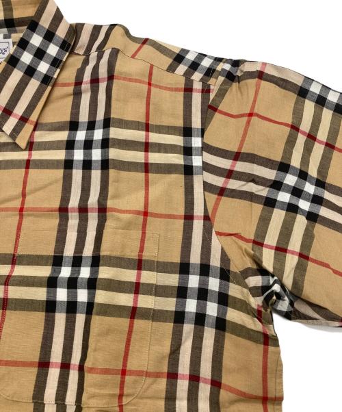 Burberry's（バーバリーズ）Burberry's (バーバリーズ) ノバチェック リネンコットンシャツ ベージュ サイズ:Mの古着・服飾アイテム