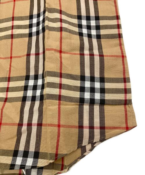 Burberry's（バーバリーズ）Burberry's (バーバリーズ) ノバチェック リネンコットンシャツ ベージュ サイズ:Mの古着・服飾アイテム