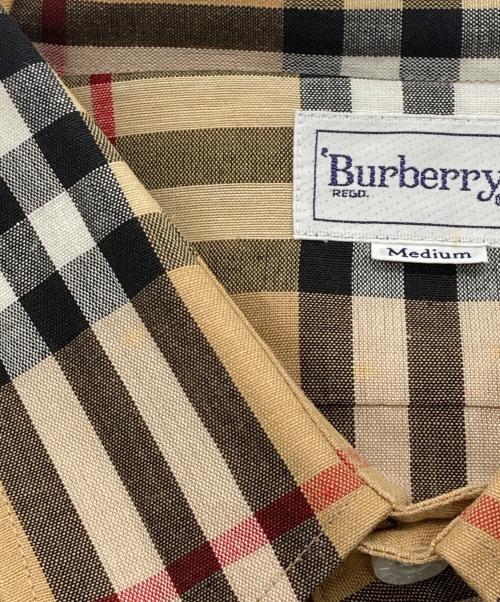 Burberry's（バーバリーズ）Burberry's (バーバリーズ) ノバチェック リネンコットンシャツ ベージュ サイズ:Mの古着・服飾アイテム