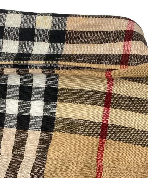 Burberry's（バーバリーズ）Burberry's (バーバリーズ) ノバチェック リネンコットンシャツ ベージュ サイズ:Mの古着・服飾アイテム