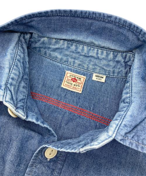 SUGAR CANE（シュガーケーン）SUGAR CANE (シュガーケーン) シャンブレーワークシャツ インディゴ サイズ:Mの古着・服飾アイテム